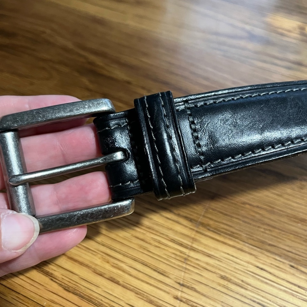 Coach Men's Black Leather Belt Size 40 - Picture 6 of 10
